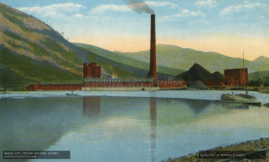 Postcard: Cascade Mill and Power House, Looking South, Berlin, New Hampshire